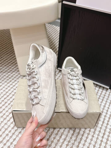 Golden Goose GGDB Golden Goose Off White Silver Beige Sneaker (BS-87437)