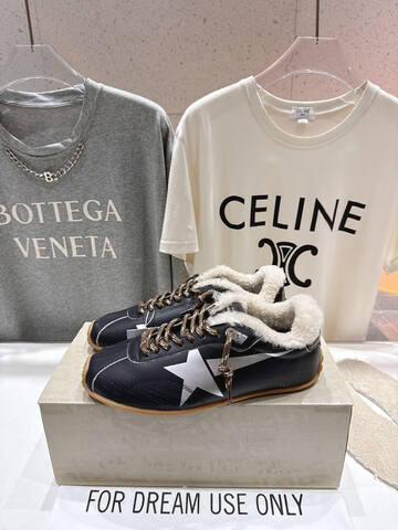 Golden Goose GGDB High Version Leaves The Factory Maoli Black White Silver Brown Sneaker (BS-87495)