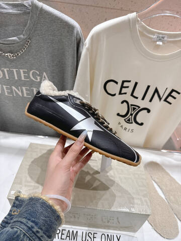 Golden Goose GGDB High Version Leaves The Factory Maoli Black White Silver Brown Sneaker (BS-87495)