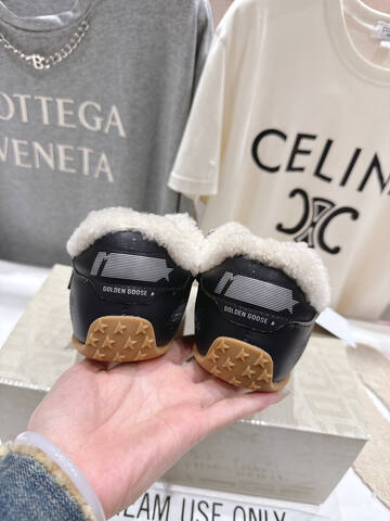 Golden Goose GGDB High Version Leaves The Factory Maoli Black White Silver Brown Sneaker (BS-87495)