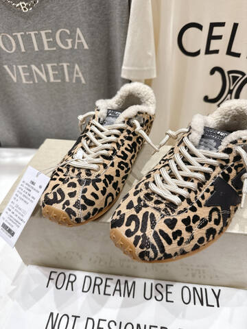 Golden Goose GGDB High Version Leaves The Factory Maoli Beige Black White Brown Sneaker (BS-87494)