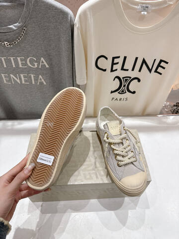Golden Goose V Star Light Gray Cream Yellow White Skate Shoe (BS-87496)